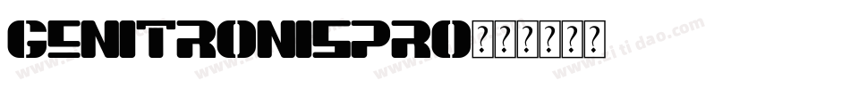 GenitronisPro字体转换