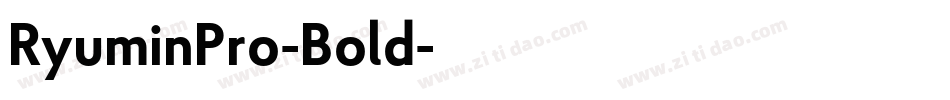 RyuminPro-Bold字体转换