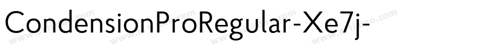 CondensionProRegular-Xe7j字体转换