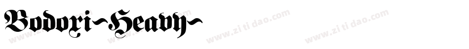 Bodoxi-Heavy字体转换