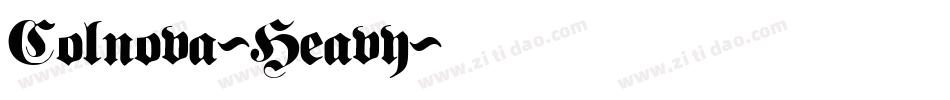 Colnova-Heavy字体转换