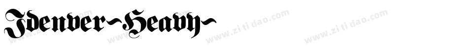 Idenver-Heavy字体转换