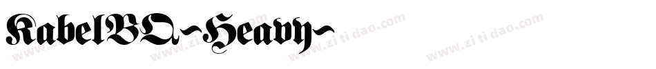 KabelBQ-Heavy字体转换