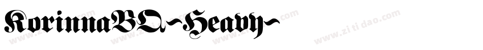 KorinnaBQ-Heavy字体转换