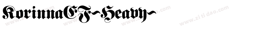 KorinnaEF-Heavy字体转换