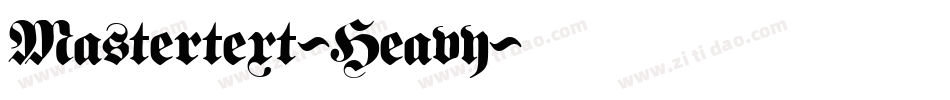 Mastertext-Heavy字体转换