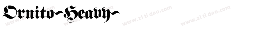 Ornito-Heavy字体转换