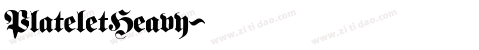 PlateletHeavy字体转换