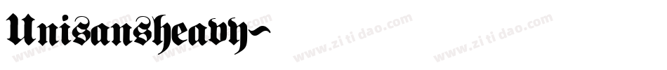 Unisansheavy字体转换