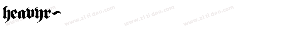 heavyr字体转换