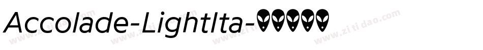Accolade-LightIta字体转换