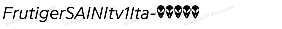 FrutigerSAINItv1Ita字体转换
