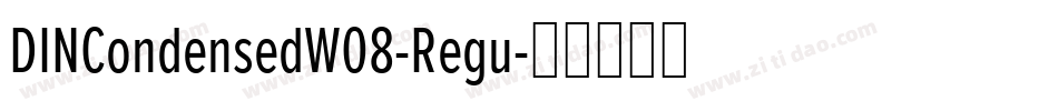 DINCondensedW08-Regu字体转换
