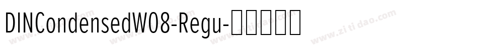 DINCondensedW08-Regu字体转换