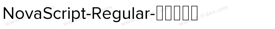 NovaScript-Regular字体转换