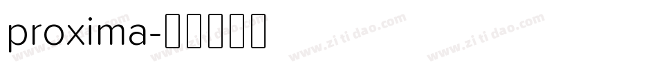 proxima字体转换