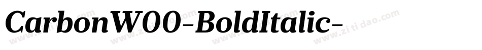 CarbonW00-BoldItalic字体转换