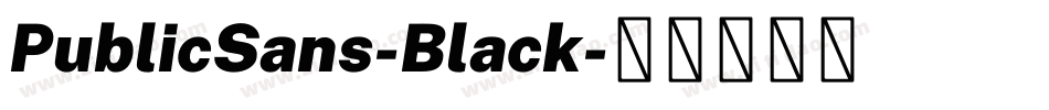 PublicSans-Black字体转换