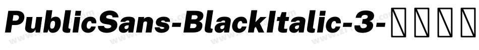 PublicSans-BlackItalic-3字体转换