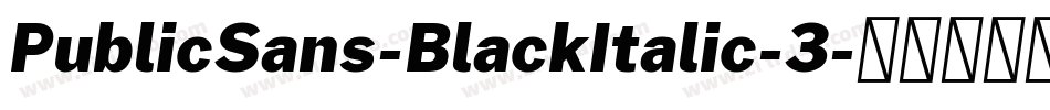 PublicSans-BlackItalic-3字体转换
