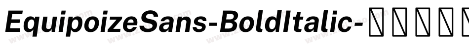 EquipoizeSans-BoldItalic字体转换