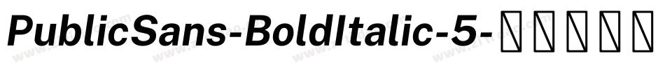 PublicSans-BoldItalic-5字体转换