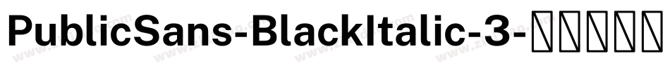 PublicSans-BlackItalic-3字体转换