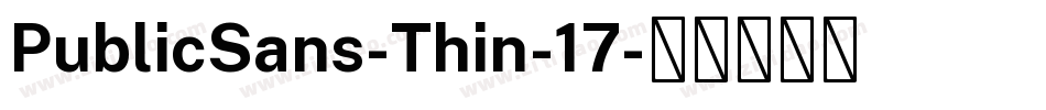 PublicSans-Thin-17字体转换