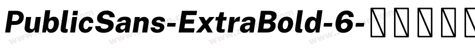 PublicSans-ExtraBold-6字体转换