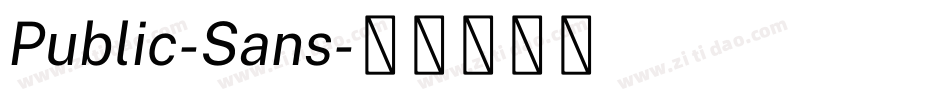 Public-Sans字体转换