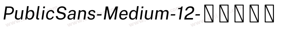 PublicSans-Medium-12字体转换
