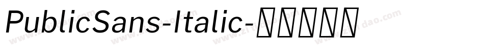 PublicSans-Italic字体转换