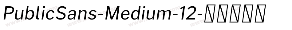 PublicSans-Medium-12字体转换