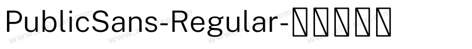PublicSans-Regular字体转换