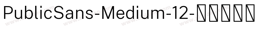 PublicSans-Medium-12字体转换