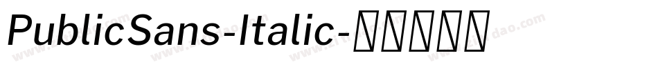PublicSans-Italic字体转换