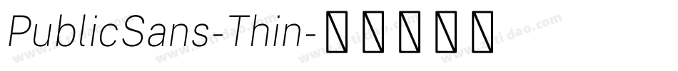 PublicSans-Thin字体转换