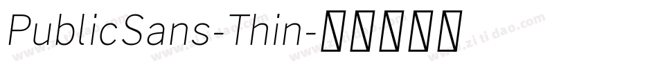 PublicSans-Thin字体转换