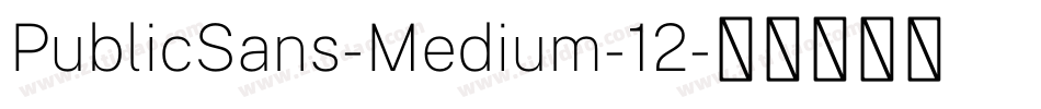 PublicSans-Medium-12字体转换