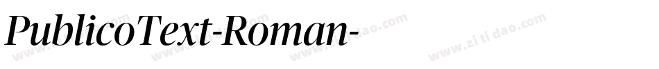 PublicoText-Roman字体转换