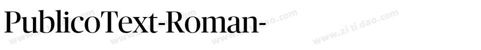 PublicoText-Roman字体转换