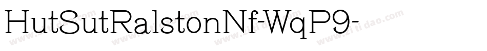 HutSutRalstonNf-WqP9字体转换