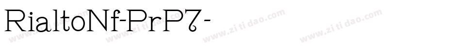 RialtoNf-PrP7字体转换