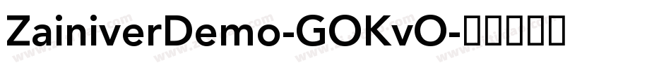 ZainiverDemo-GOKvO字体转换