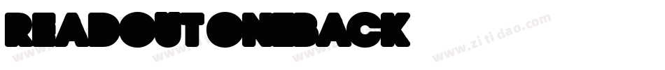 Readout-OneBack字体转换