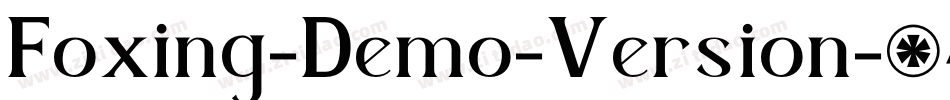 Foxing-Demo-Version字体转换