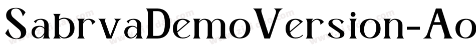 SabrvaDemoVersion-AoWg字体转换