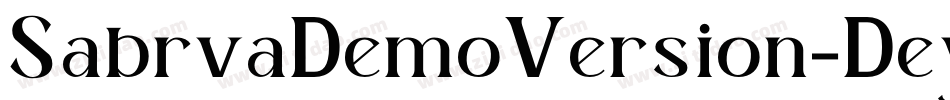 SabrvaDemoVersion-Dey3字体转换
