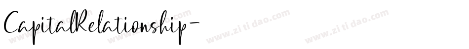 CapitalRelationship字体转换
