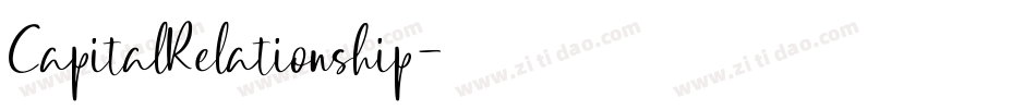 CapitalRelationship字体转换